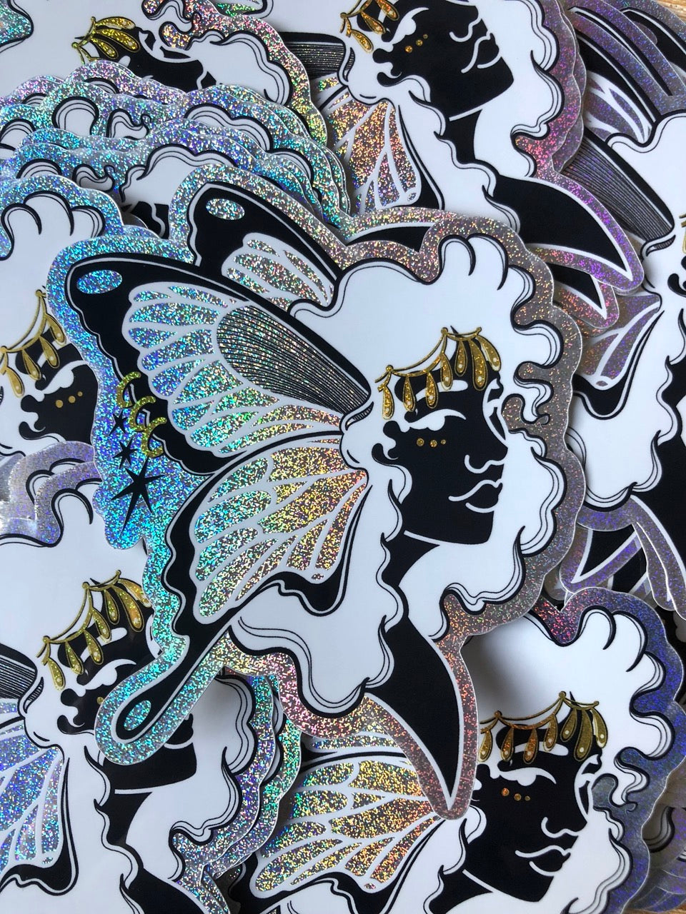 Sticker Femme Papillon