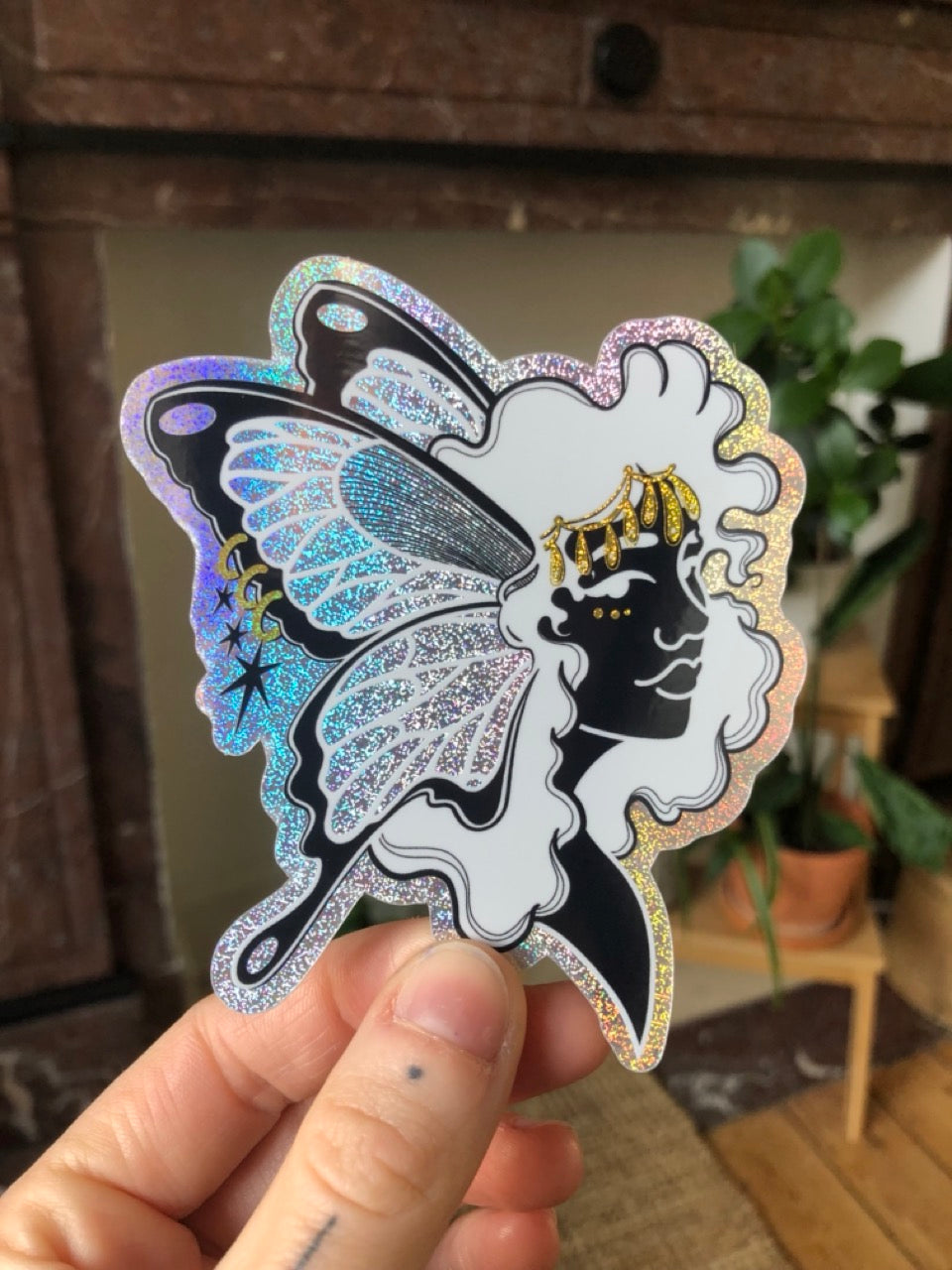Sticker Femme Papillon