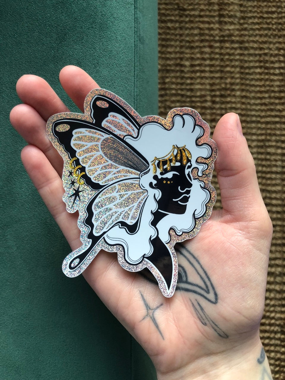 Sticker Femme Papillon